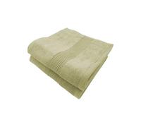Alpes Blanc Lot de 2 Serviettes de Bain 600 g/m² - Coton & Bambou Ultra Doux, Absorbantes et Résistantes pour Salle de Bain Confort