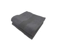 ALPES BLANC - Lot de 2 Serviettes de Bain 600g Anthracite - Coton & Bambou Ultra Douces, Absorbantes et Résistantes - 70x140 cm