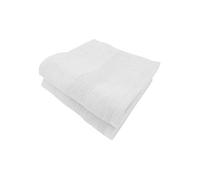 ALPES BLANC - Lot de 2 Serviettes de Bain 600g Blanches - Coton & Bambou Ultra Douces, Absorbantes et Résistantes - 70x140 cm