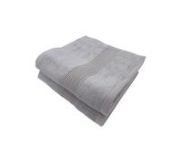 ALPES BLANC - Lot de 2 Serviettes de Bain 600g Gris Perle - Coton & Bambou Ultra Douces, Absorbantes et Résistantes - 70x140 cm
