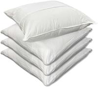 Alpes Blanc - Lot de 4 Housses protège-Oreiller 60x60 cm - sous-taies 100% Coton - Protection Oreiller antitaches - Lavable en Machine - Fabrication européenne