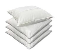 Alpes Blanc - Lot de 4 Housses protège-Oreiller 65x65 cm - sous-taies 100% Coton - Protection Oreiller antitaches - Lavable en Machine - Fabrication européenne