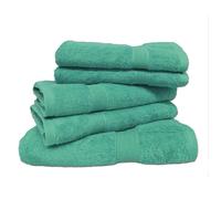 ALPES BLANC - Lot de 5 serviettes éponge 600 g/m² vert sauge - 100% coton, ultra absorbantes, douceur premium et tenue des couleurs
