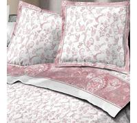 Alpes Blanc Parure de draps Flanelle 4 pièces Fleuris Rosier