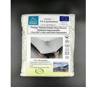 Alpes Blanc Protège Matelas Anti-bactériens et microbiens imperméable Ultra Fresh Forme Drap Housse/Protège Matelas Traitement Naturel (140_x_190_cm)