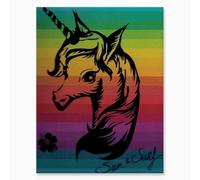 Alpes Blanc Serviette de Plage Double Licorne Multicolore 150x170