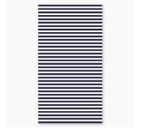 ALPES BLANC - Serviette de plage rayée bleu marine et blanc 90x170 cm coton premium - Drap de plage intemporel, absorption optimale
