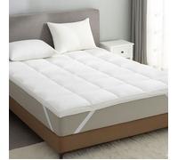 ALPES BLANC - Surmatelas en plumes 160x200 cm - Fabrication française - Confort hôtelier haut de gamme - Enveloppe percale