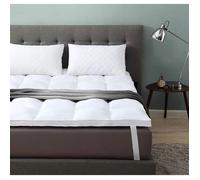 ALPES BLANC - Surmatelas Moelleux 5 cm - 90x190 cm - Confort Supérieur, Enveloppe Percale de Coton Douce, Respirante et Durable