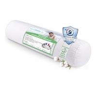 Alpes Blanc - Traversin 180 cm - Anti-Acariens et Anti-Bactériens - Confort Moelleux - Enveloppe 100% Coton - Lavable - Fabrication Française