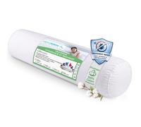 ALPES BLANC - Traversin 180 cm - Anti-Acariens et Anti-Bactériens - Confort Moelleux - Enveloppe Coton - Fabrication Française