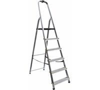 ALPFA Echelle de ménage 6 marches Alu Aluminium Escalier 3,02m Hauteur de travail