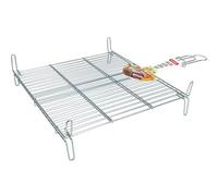 ALPGRILL - Double Grille pour Barbecue de 50 x 50 cm