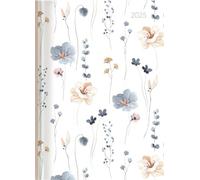 Alpha Edition Agenda de poche Ladytimer Grande Flowers 2025, 15 x 21 cm, 128 pages, possibilités de notes par jour, aperçu de la semaine sur 2 pages et calendrier international