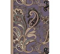Alpha Edition Agenda de poche Ladytimer Paisley 2025, 10,7 x 15,2 cm, calendrier avec 192 pages, possibilités de notes, liste de seau, phases de la lune et calendrier international