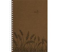 Alpha Edition Agenda semainier Nature Line Malt à anneaux 2026 - Agenda de poche 15 × 21 cm avec 128 pages et papier texturé respectueux de l'environnement, planificateur hebdomadaire avec aperçus
