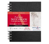 Alpha Series carnet spiralé 50F 15,2x20,3cm 150g - Blanc
