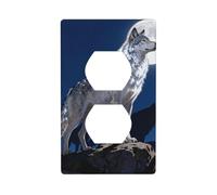 Alpha Wolf Leader Plaque d'interrupteur incassable en polycarbonate sans vis pour bureau à domicile