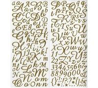 ALPHABET DORÉ AUTOCOLLANT PAILLETÉ - 177 PIÈCES
