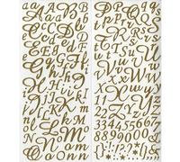 Alphabet Doré Autocollant Pailleté - 177 Pièces
