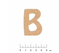 Alphabet En Bois Mdf Adhésif 5 Cm Lettre B