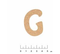 Alphabet En Bois Mdf Adhésif 5 Cm Lettre G
