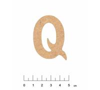 Alphabet En Bois Mdf Adhésif 5 Cm Lettre Q