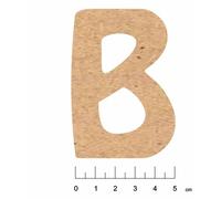 Alphabet En Bois Mdf Adhésif 7,5cm Lettre B