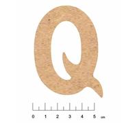 Alphabet En Bois Mdf Adhésif 7,5cm Lettre Q