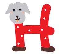 Alphabet En Bois Pour Prénom D'enfant 5 Cm Lettre H