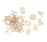 Alphabet et symboles en bois Beige G