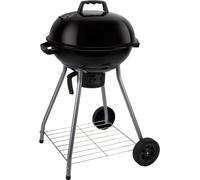 Alpina Barbecue au charbon de bois - Barbecue sphérique Ø43 cm - Barbecue avec couvercle et roues - Système de ventilation intégré - Cendrier amovible - Noir