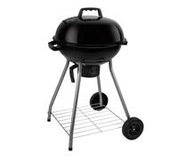 Alpina Barbecue au charbon de bois Ø43cm – Couvercle, ventilation intégrée, cendrier amovible – Noir