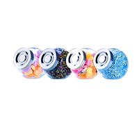 Alpina Bocal Verre - Lot de 4 Bocaux 200 ml avec Couvercle à Vis - Bocal Epices