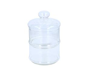 Alpina Boîte à Bonbons en Verre avec Couvercle, 2 Couches, 16cm Diamètre