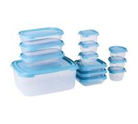 alpina Boîtes de Rangement Alimentaires 13 Pièces - Lunch Box Plastique avec Couvercles - Micro Onde et Congélateur - Rangement Cuisine Empilable - sans BPA