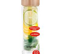 ALPINA Bouteille isotherme en verre borosilicate avec filtre, double paroi et housse - 450 ml