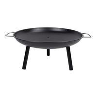 Alpina Brasero Extérieur Ø60 cm Incinérateur de Jardin sur Pied - Facile à Transporter avec Poignées - Décoration Jardin et Terrasse Extérieurs - Acier Au Carbone, Noir