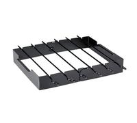 Alpina Brochettes pour Barbecue avec Support - Brochettes avec 6 brochettes en métal d'environ 35 cm - Accessoires de Barbecue pour Viande, Poisson et légumes - Outil de Barbecue - Noir