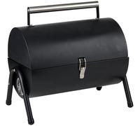 Alpina Charbon Grill - Mini Grill - Barbecue de table portable avec plaque de barbecue - Grill au charbon pour jardin et camping - BBQ compact et léger - Noir