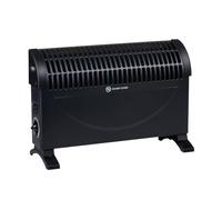 alpina Chauffage d'Appoint électrique 1500W - Radiateur Soufflant - Thermostat réglable et 3 Niveaux de Puissance - Chauffage jusqu'à 10 m² - 50 x 18 x 33 cm - Noir