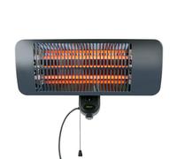 alpina Chauffage de Terrasse Suspendu Chauffage Extérieur Terrasse 2000W 3 Niveaux - Chauffage Extérieur Électrique IP34 avec Lampe Chauffante Infrarouge - Chauffage Terrasse