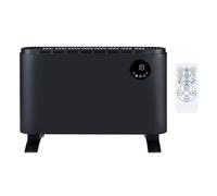 alpina Chauffage Electrique 2000W - Radiateur avec Thermostat Réglable et 3 Niveaux de Chaleur - Chauffage d'appoint Pose Libre ou Murale - Noir