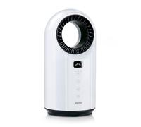 Alpina Chauffage Électrique et Ventilateur 1500W avec Minuterie, Télécommande, Oscillation, Fonction de Refroidissement - 18x18x37 cm, Blanc