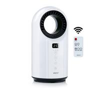 alpina Chauffage Électrique et Ventilateur 1500W - Chauffage Soufflant avec Minuterie, Télécommande - Chauffage Oscillant Fonction de Refroidissement et Chauffage - 18x18x37 cm