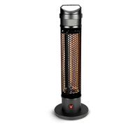 alpina Chauffage Électrique Infrarouge - Chauffage Exterieur Terrasse Électrique 800W - Lampe Infrarouge pour Intérieur et Extérieur - Étanche IP44 - Chauffage Portable Fibre Carbone - Noir