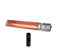 alpina Chauffage Extérieur Terrasse 2000W - Radiateur Électrique Infrarouge avec Télécommande - Chauffage Infrarouge - Montage Plafond ou Mural - Étanche IP55-67,5 x 10,5 x 7 cm