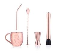 alpina Coffret Cocktail - 7 pièces - Acier Inoxydable - Rose