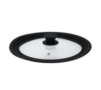 alpina Couvercle Casserole 24 26 28 cm - Couvercle Poele Silicone - Anti Projection Verre - Compatible Lave-Vaisselle