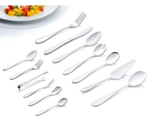 alpina CouvertsSet - 70 pièces - 12 personnes - Couverts de service - Acier inoxydable